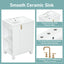 Classic Retro Bathroom Vanity With Sink, Door Shelf, Side Open Storage Frame