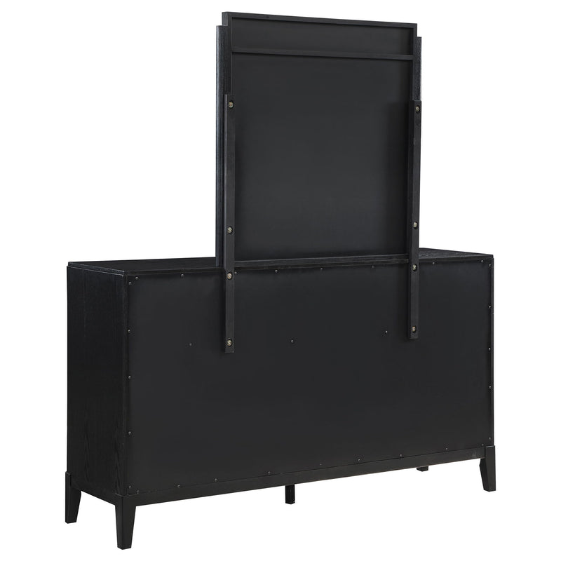 Ennis - 8 Drawer Dresser With Mirror - Black