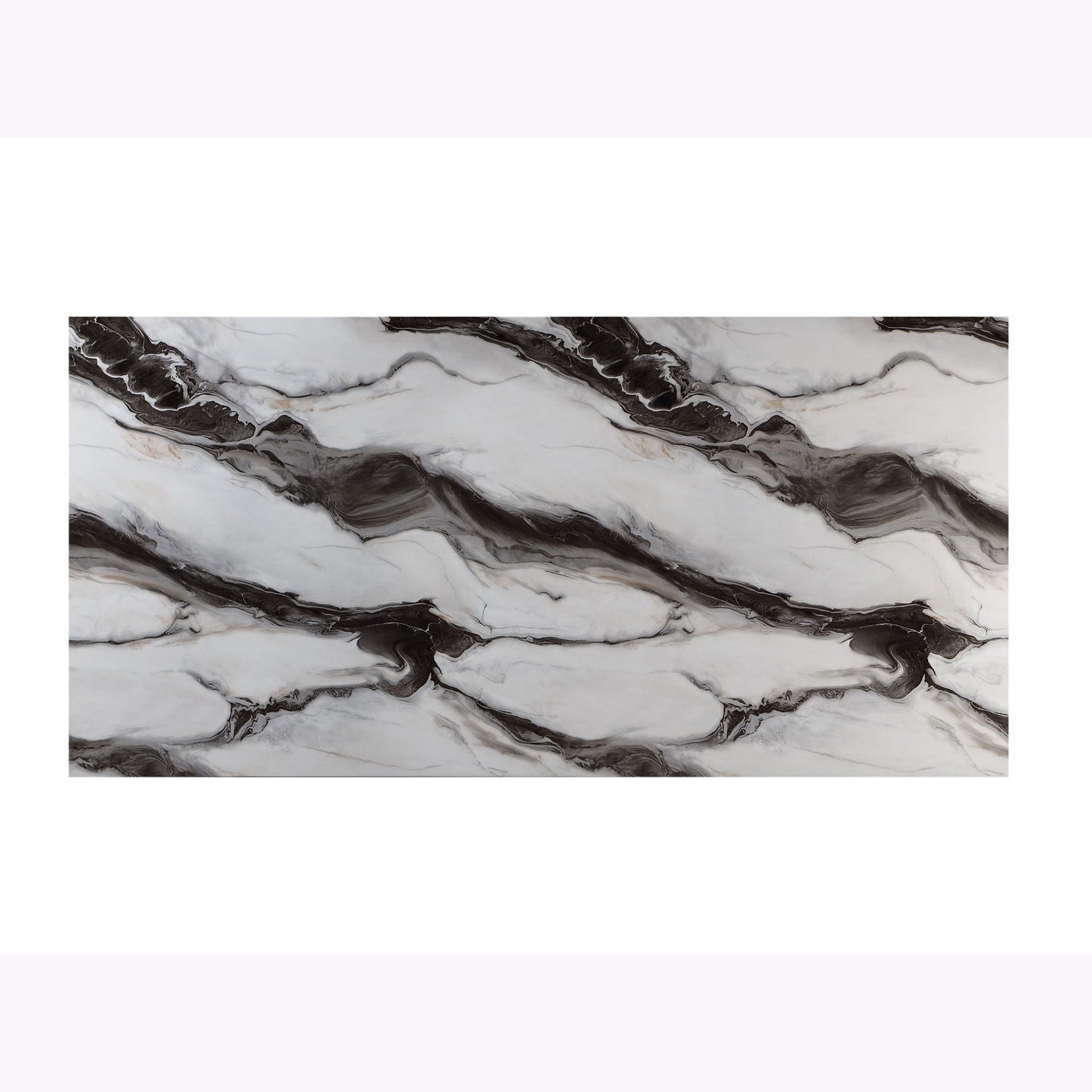 Stacey - Buffet With Storage Drawers And Marble Detailing - Black / Marble