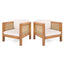 Outdoor Club Chair With Wicker Armrest