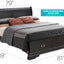 Upholstered Panel Sleigh Bed Design