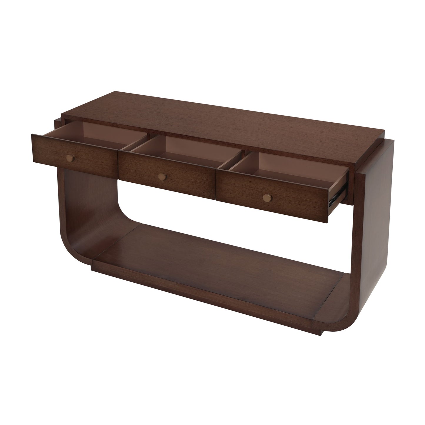 Console Table With 3 Drawers, Display Shelf