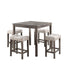 Lucian - Counter Height Pub Table With Tufted Stools