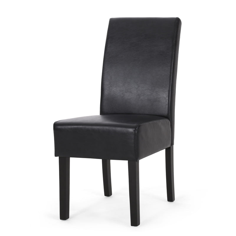Contemporary Dining Chair With Rubberwood Legs (Set of 2)