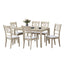 Ferris - 7 Piece Dining Set With Cross Back Chairs And Rectangular Table - Antique White