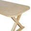 Dining Table With X-Shaped Legs, Rectangular Indoor - Natural