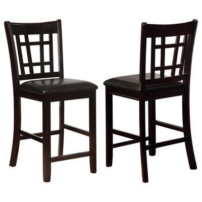 Lattice Back Counter Height Stools (Set of 2)