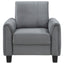 Dixon - Upholstered Rolled Arm Accent Chair - Gray