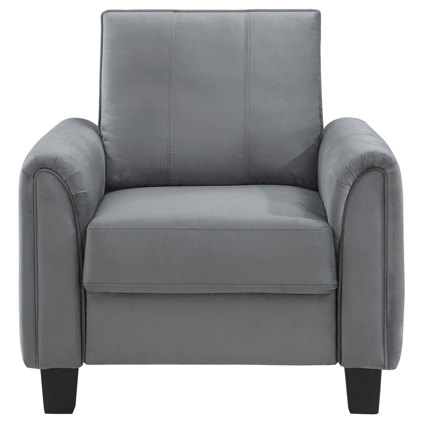 Dixon - Upholstered Rolled Arm Accent Chair - Gray