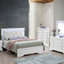 Bed With LED Light Accents Headboard