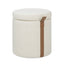 Brandy - Round Upholstered Storage Ottoman With Accent