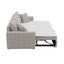 Connie - Boucle Sleeper Sectional Sofa With 2 Toss Pillows - Beige