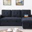 Ashlyn II - 84"W Woven Fabric Reversible Sleeper Sectional Sofa with Storage Chaise