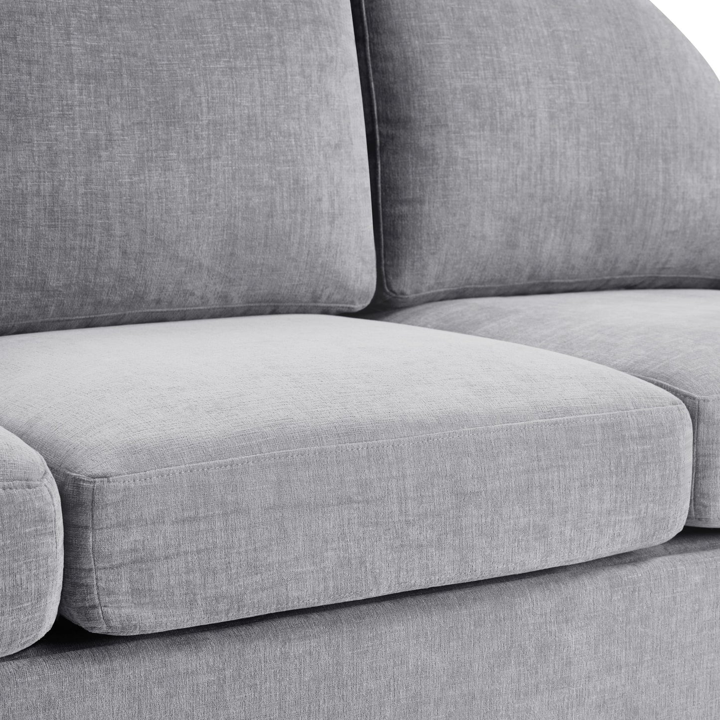 Modern 3 Seater Sofa With Curved Backrest