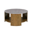 Keegan - Round Coffee Table With Shelf - Oak