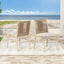 Cordoba - Dining Chair (Set of 2) With Acacia Wood Frame And Water Repellent Fabric - Beige / Yellow