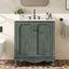 Vintage Bathroom Vanity With Ceramic Sink, Adjustable Shelves