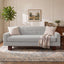 Modern Loveseat Sofa, 2 Seater With Square Arms For Living Room