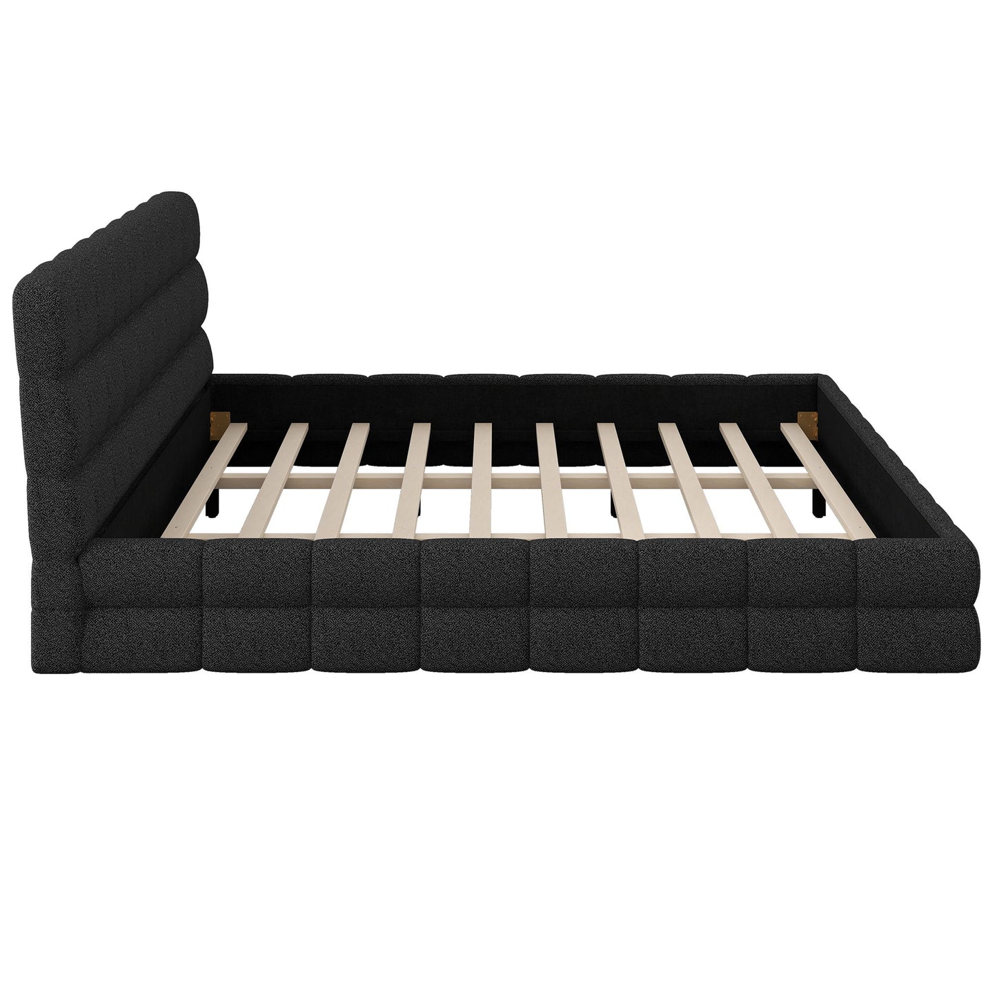 Upholstered Platform Bed With Headboard