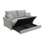 Oren - Chenille Sleeper Sectional Sofa With Storage 2 Toss Pillows - Gray