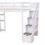 Loft Bed With Storage Drawers And Stairs With Shelves