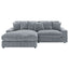 Marcus - Fog Track Arms Reversible Sectional With Pillows - Fog