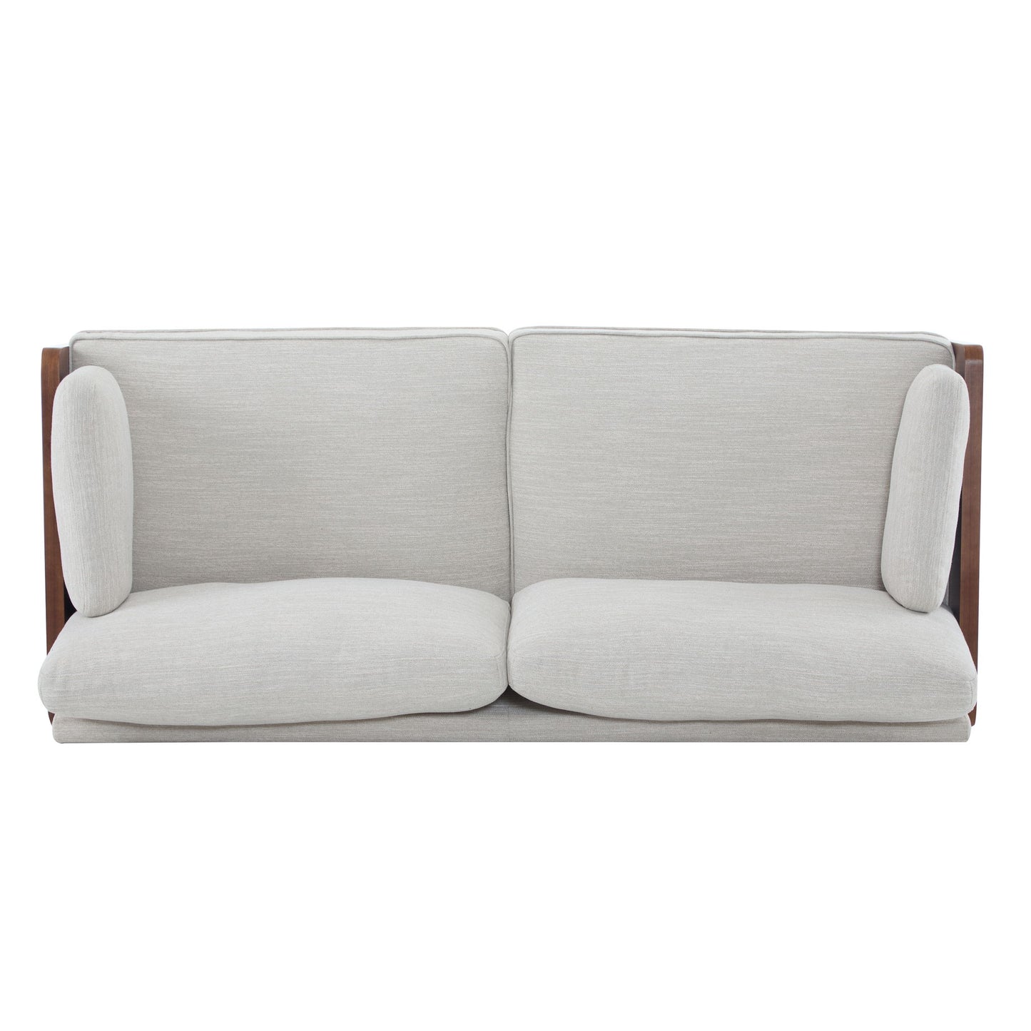 Mid Century Moderne Sofa With Wood Sides