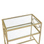 Grifton - Rectangular Glass Accent Table - Antique Gold