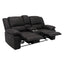 Reclining Console Loveseat - Black - Fabric