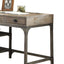 Gorden - Weathered Antique Metal Writing Desk - Oak