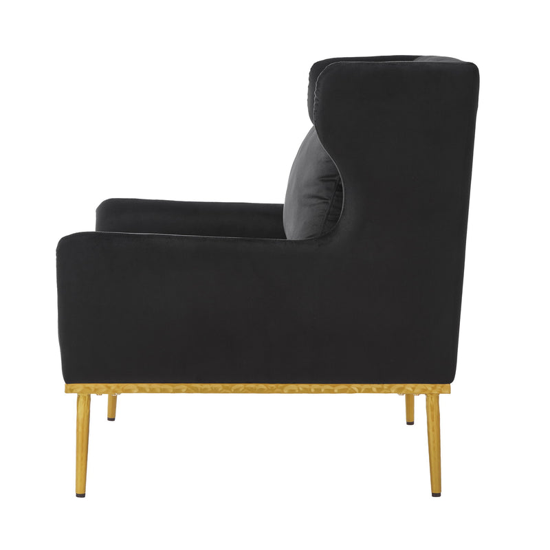 Elegant Curved Armrest Accent Armchair