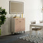 Bar Cabinet With Large Storage - White / Pecan
