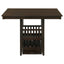 Finley - Square Counter Table With Storage Pedestal Dining Table - Espresso