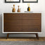 Dresser 6 Drawer - Dark Brown / White