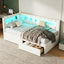 Upholstered Platform Bed With USB Ports And LED Belt