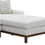 Valiant - Chenille Sectional Sofa With 4 Pillows - Ivory