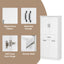 Modern Bathroom Storage Cabinet With Two Laundry Baskets, One Drawer, Adjustable Shelf