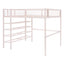 Loft Bed With 4 Tier Shelves And Storage