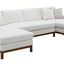 Valiant - Chenille Sectional Sofa With 4 Pillows - Ivory