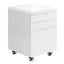 File Cabinet, Rolling Mobile, Storage Drawers, Printer Stand, Office, Work, Glossy Contemporary, Modern - White