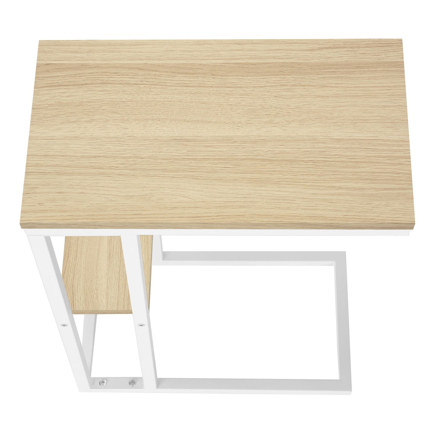Accent Table, C - Shaped, Marble Look Contemporary & Modern Convenient Design