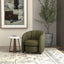 Barrel Chair With Nesting Ottoman - Forest Green