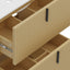 Fluted Bathroom Vanity With Ceramic Sink, Freestanding Design