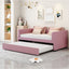 Upholstered Daybed With Ergonomic Design Backrest
