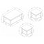 Ornette - 3 Piece Occasional Set With Square Design - Cappuccino