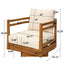 Outdoor Smooth Swivel Chair With Cushions