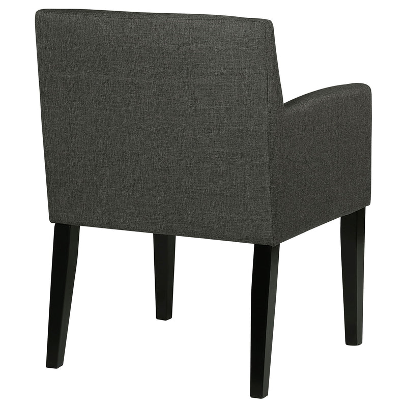Yorkshire - Silla de comedor tapizada con reposabrazos acolchados (Juego de 2) - Gris