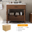 Bathroom Vanity With Ceramic Sink, Modern Free Standing Cabinet With Soft Close Drawers