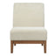 Upholstered Accent Chair - Beige / Walnut