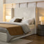 Carmen - Full Size Upholstered Wingback Bed - Ivory